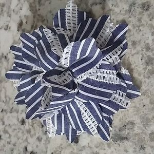 Blue & white hair clip